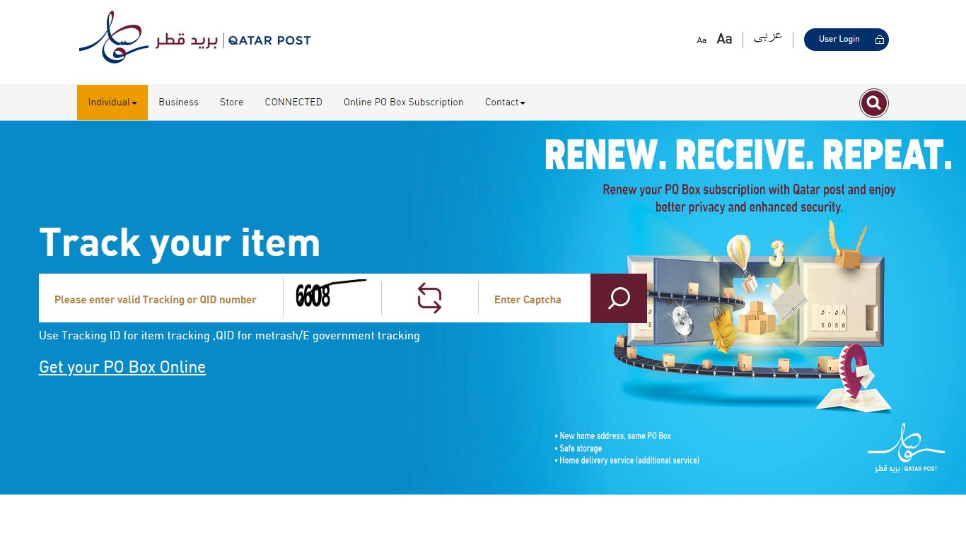 Qatar Post Home